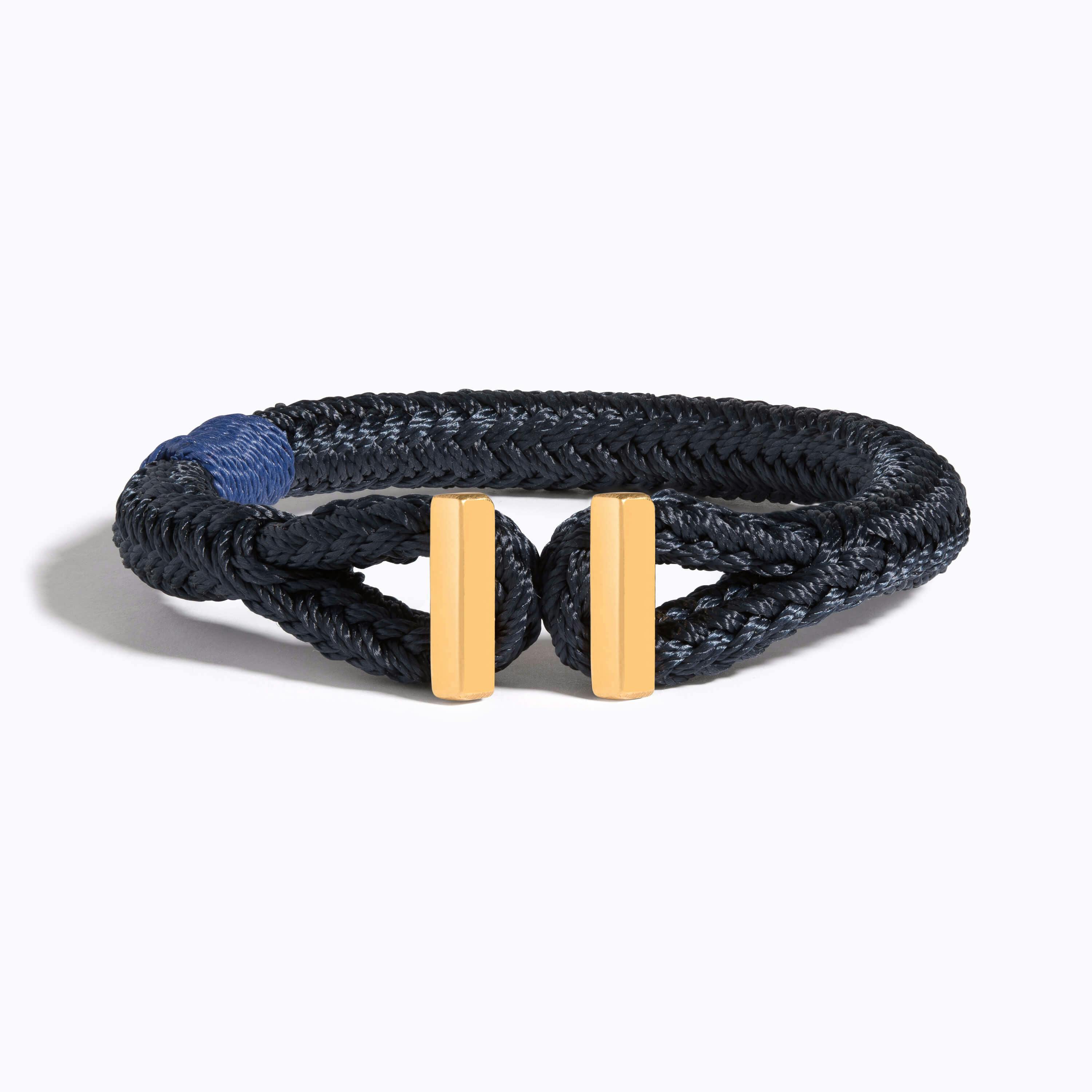 Roman Woven Bracelet on black nylon rope